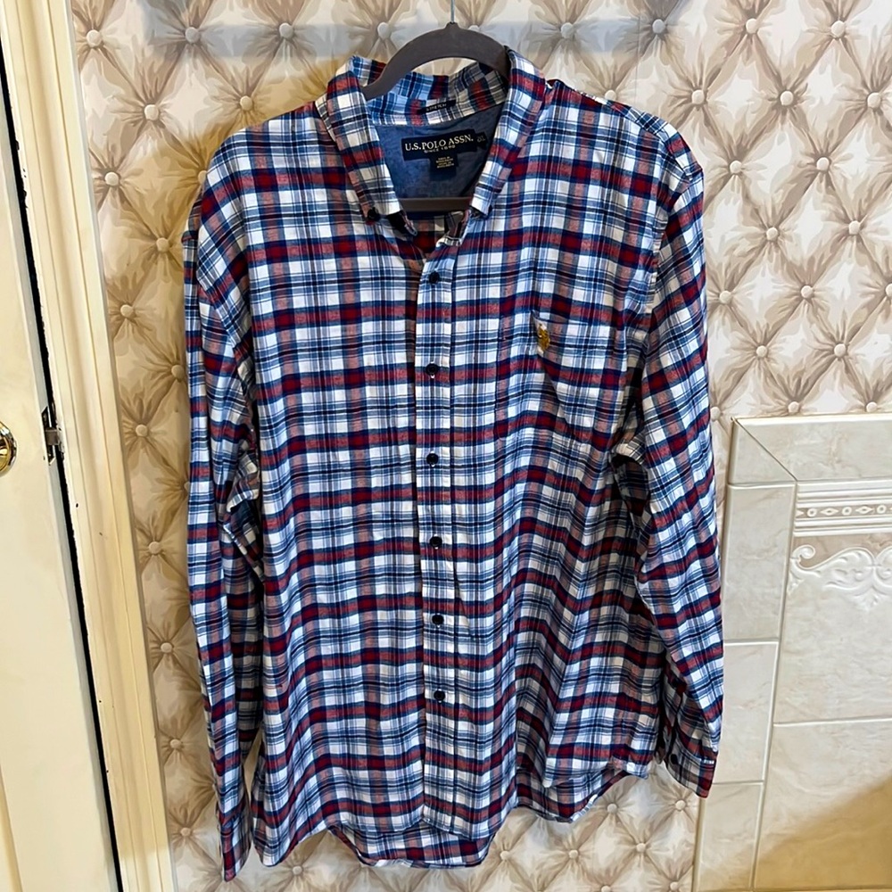 Men’s US Polo Assn Plaid Casual Button Down Shirt